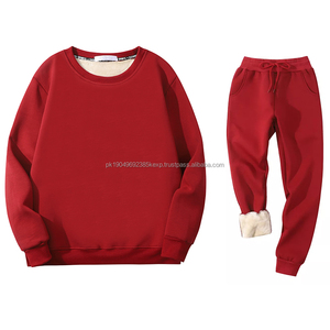 Ensemble survêtement unisexe personnalisé en sherpa pour homme, pantalon de jogging surdimensionné personnalisé, survêtement en molleton de laine d'agneau, survêtement pour homme - Product Image 4