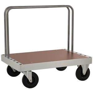 Heavy Duty Industrial Panel <b>Trolley</b> Four-Wheel Rubber Material Enclosed <b>Platform</b> for Warehouse Tools Transportation OEM - Product Image 1