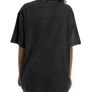 Venta al por mayor ácido lavado camiseta de gran tamaño para las mujeres Casual algodón clásico ácido lavado camisetas de gran tamaño para las mujeres - Product Image 3