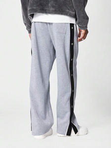 Pantalones Deportivos de Hombre con Cintura Elástica Estilo Vintage, Lavado Ácido Personalizado, Lisos, a la Moda, Talla Grande - Product Image 5