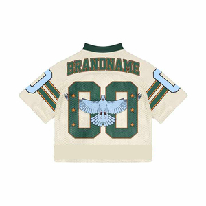 Maillot de football américain tendance grande taille en maille de polyester respirante uniforme de football américain de rugby maillot de football américain - Product Image 2