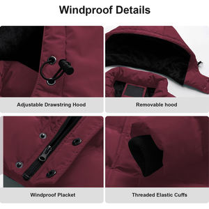 Chaqueta de Invierno Acolchada para Hombre de Alta Calidad, con Capucha y Cuello Alto, Tallas Grandes, Estilo Urbano Hip Hop, Colores Personalizables - Product Image 5