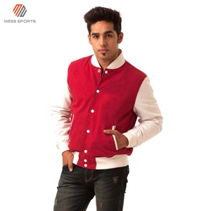 2024 MESS SPORTS High Quality Fashionable <b>Men's</b> Baseball Wool Polyester Sleeves Reversible Breathable Winter <b>Long</b> Horn <b>Jackets</b> - Product Image 3