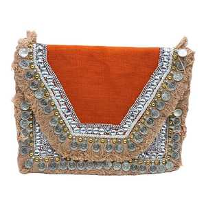Luxury Embroidered Cotton <b>Square</b> Clutch Handbags for Adult Women Marco Enterprises Birthday Portable Wholesale Supplier - Product Image 5