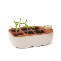 2025 plateaux de germination en terre cuite démarrage des graines céramique auto-arrosage plateau de démarrage Kit de démarrage de semis auto-arrosage