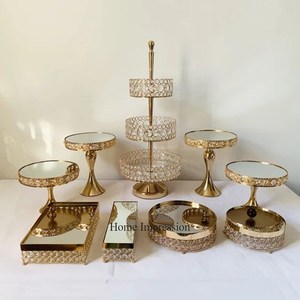 Aluminum Casted Unique Designer Silver Color Plated Shiny Polished <b>Frame</b> or Stand With <b>Crystal</b> Beaded Designer Wedding Decor - Product Image 4