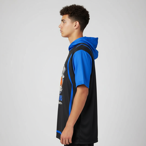 100% Polyester Softball Jersey Comfortable Breathable <b>Hoodie</b> with <b>Short</b> <b>Sleeve</b> Soft Baseball Jersey in Plus Size Sublimation - Product Image 3