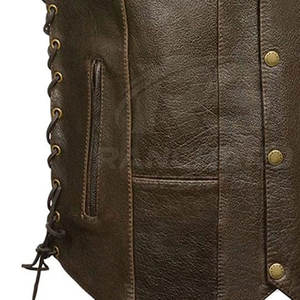 Gilet en cuir pour homme, dernier style, vêtements de mode, gilet en cuir pour homme, sans manches, gilet en cuir pour homme - Product Image 4