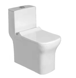 Ensemble d'appareils sanitaires modernes de luxe pour hôtels Cuvette de toilette et lavabo en céramique monobloc du fabricant - Product Image 3
