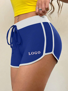 กางเกงยีนส์ขาสั้นเอวสูงสีขาวสีฟ้าแต่งระบายสำหรับผู้หญิงกางเกงยีนส์ขาสั้นยืดหยุ่น S-5XL - Product Image 5