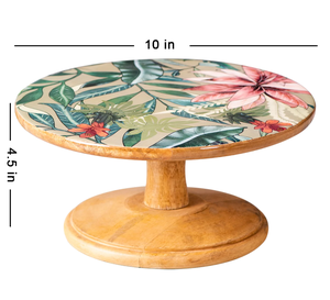 แท่นวางเค้กไม้มะม่วง hygge อุปกรณ์ทำเค้กสีเขียวเป็นมิตรกับสิ่งแวดล้อม - Product Image 3