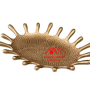 Plateau décoratif en forme plaqué or tendance pour mariage et fête Plateau décoratif en aluminium plaqué nickel - Product Image 3