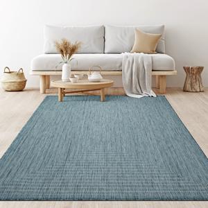 Adiva tissé polypropylène haute pile intérieur/extérieur tapis résistant aux taches météo tapis de sol facile à nettoyer salon arrière-cour - Product Image 5