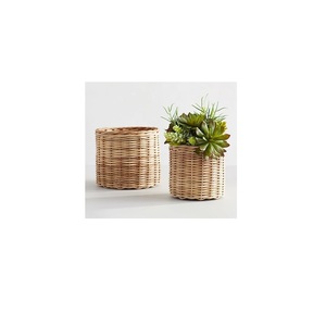 Cesta de algas marinas interior tejida a mano con asa de hierro Cesta de lavandería grande Maceta Macetas Cesta Material de hierba marina - Product Image 5