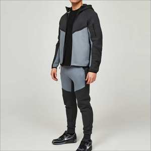 Conjunto Deportivo Unisex de Invierno, Transpirable, 100% Algodón, con Capucha, para Gimnasio, Fitness, Ropa Deportiva, Cálido, para Entrenamiento - Product Image 6