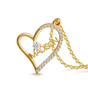 Collier personnalisé Jeulia Memory of Love en argent sterling avec accents de zircon, de diamants et de perles - Product Image 3