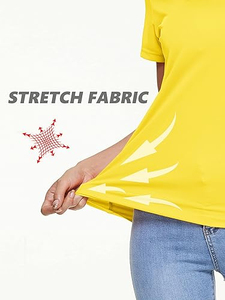 T-shirt simple décontracté pour femmes avec col rond respirant tricoté femmes t-shirts 100% Polyester avec impression par sublimation OEM - Product Image 5