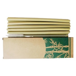 Meilleures ventes de pailles en bambou réutilisables écologiques Accessoires de bar avec logo personnalisé pour boire emballés dans une boîte - Product Image 1