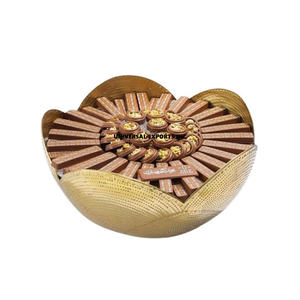 Tazón de Chocolate Negro y Dorado, Decorativo para Bodas, Diseño de Lujo, Forma Redonda, Nuevo - Product Image 5