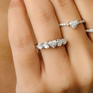 Hermosa última colección hecha a mano de lujo 100% auténtico anillo en forma de corazón de diamante Real 18K oro amarillo sólido boda clásico - Product Image 6