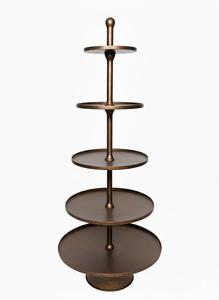 Elegante Soporte de Pastel de 5 Niveles, Moderno, Dorado, de Metal, Torre de Cupcakes, Bandeja de Exhibición de Postres para Decoración de Bodas, Fiestas y Eventos - Product Image 6