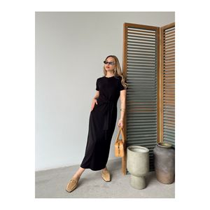 Abito Casual da donna con cravatta laterale in tessuto modale - Product Image 6