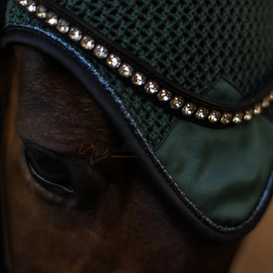 Bonnet anti-mouches pour chevaux fait à la main au Pakistan design crochet respirant léger couvre-oreille lavable et durable parfait - Product Image 3