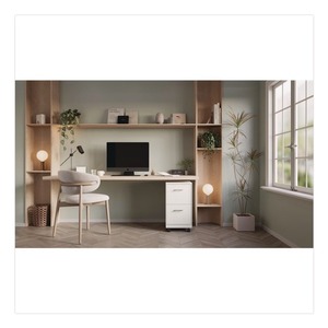 Alera 26414 Armoire à dossiers verticale mobile 26,7 po x 18 po x 14,25 po, 2 tiroirs format lettre, en acier blanc nacré, pour ateliers - Product Image 5
