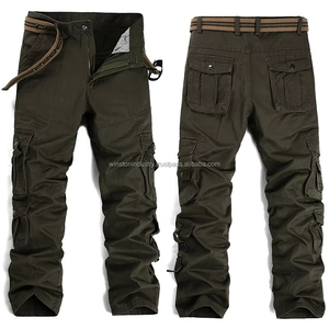 Wholesale Men Outdoor <b>Cargo</b> Duck Canvas <b>Work</b> <b>Pants</b> Leisure Trousers Double Knee Carpenter <b>Pants</b> - Product Image 2