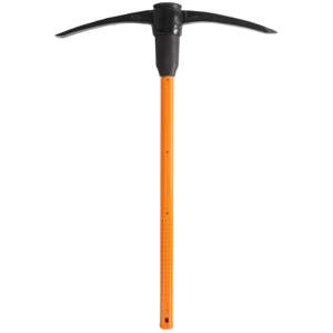 Pioche robuste à tête en acier massif et manche en fibre de verre, idéale pour le bricolage, l'industrie, le défonçage de sol dur, les roches, la construction et le jardinage - Product Image 2