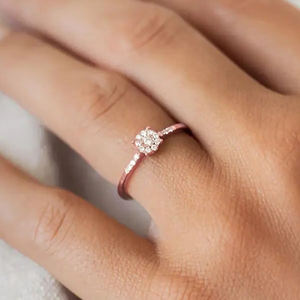 Anillo de Diamantes Cultivados en Laboratorio con Corte Redondo, Anillo de Eternidad, Color DEF, Claridad VS VVS, en Oro de 10K y 14K, Joyería Personalizada al por Mayor - Product Image 4