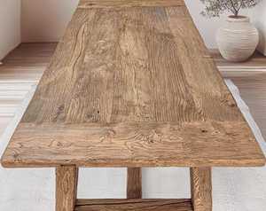 Juego de mesa de comedor cuadrada de roble de granja moderna hecha a mano de madera maciza ecológica elegante diseño rústico personalizado extensible - Product Image 2