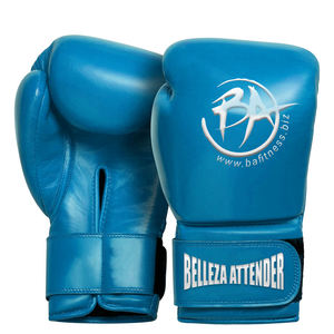 Gants de boxe Muay Thai Kick et MMA d'entraînement en cuir véritable sans marque en noir avec logo personnalisé - Product Image 4