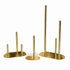 Florero dorado de 3 tallos, florero de tallo de mesa exquisito de nuevo diseño para boda y decoración del hogar - Product Image 1