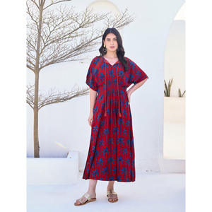 Robe Maxi Meira - Robe longue en viscose à fleurs vintage pour le printemps et l'hiver, tenue semi-formelle pour la journée et les fêtes, taille XL - Product Image 2
