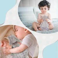 Couettes pour bébé, couverture, jouet en peluche, doudou avec anneau de dentition, cadeau pour nouveau-né, jouet en peluche lavable en machine