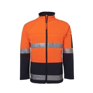 Men's Custom Logo <b>Hi</b> <b>Vis</b> Safety Reflective <b>Jacket</b> High Visibility Workwear Water-Proof Polyester Nylon Construction Workwear - Product Image 1