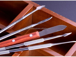 Juego de herramientas manuales para tallar cera Dental, 10 Uds., espátula de acero inoxidable y cuchillo de yeso, certificado CE para uso clínico en laboratorio - Product Image 3
