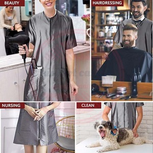 Uniforme para mascotas de manga corta de aseo unisex | Ropa profesional con cremallera y cuello redondo al por mayor para Peluqueros - Product Image 5