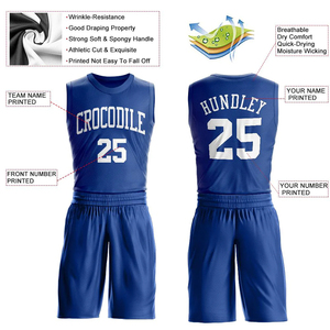Customized Basketball Uniforms Sets <b>Polyester</b> Made Sleeveless <b>Shirts</b> And Shorts With Customized Team Name And Number - Product Image 4