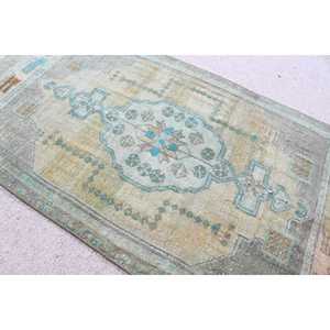 Tapis turc 1,8 x 3,2 pieds, tapis vintage, tapis marocain vert en laine - Product Image 2