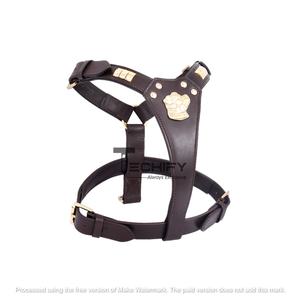 Stylish Comfortable Vintage-Inspired Leather <b>Dog</b> <b>Harness</b> <b>for</b> Medium <b>Large</b> <b>Dogs</b> Solid Luxurious Clincher Decorations <b>for</b> Walking - Product Image 2