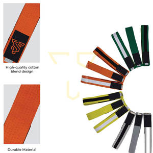 Cinturón de Karate Unisex de Algodón de Alta Calidad, Ropa Deportiva con Logotipo Personalizado para Adultos, con Impresión en Pakistán, OEM Disponible - Product Image 3