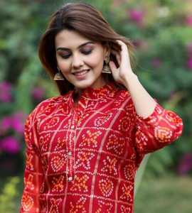 Kota doria Silk kurta kurta bandhani bandhej ชุดฤดูร้อนพิมพ์ลาย kurta สำหรับผู้หญิงของขวัญอินเดียปากีสถาน