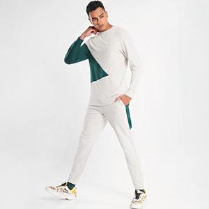 Conjunto de Sudadera y Pantalones Deportivos de Forro Polar Grueso, Color Personalizado, Ecológico, con Bloques de Color, para Hombre, Invierno - Product Image 4