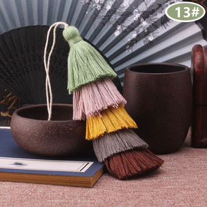 ZSY 25 cm borlas al por mayor para hacer joyería borlas de punto de poliéster para decoración de bolsos accesorios de marcapáginas DIY Ronpex - Product Image 5