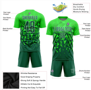 Uniformes de Fútbol Unisex de Fabricación Profesional, 100% Poliéster Transpirable, Ropa Deportiva Corta Estampada, Servicio OEM, MOQ Bajo - Product Image 4