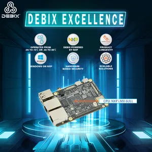 DEBIX Embedded Linux Motherboard Small Single Board Arm Computer 2 Lan Ports RJ45 Ethernet NXPi.MX 6ULL