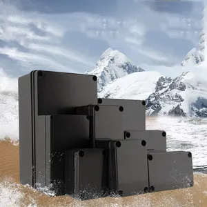 ABS Black Waterproof Plastic Enclosure Box Electronic Instrument Case Electrical Project Outdoor Junction Box