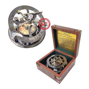 Brújula Solar en Caja de Madera de Palisandro, el Mejor Regalo Vintage para Amantes de lo Antiguo, Brújula Magnética Marina de Latón Vintage, Suministro Personalizado OEMODM - Product Image 1